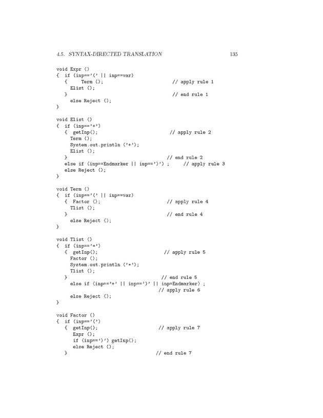 Compiler Design: Theory, Tools, and Examples - Page 135